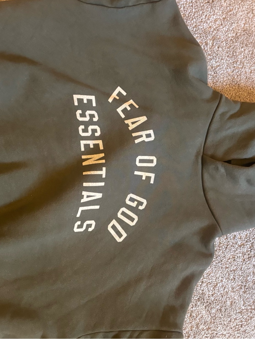Fear of God Essentials Kids Olive Turtleneck